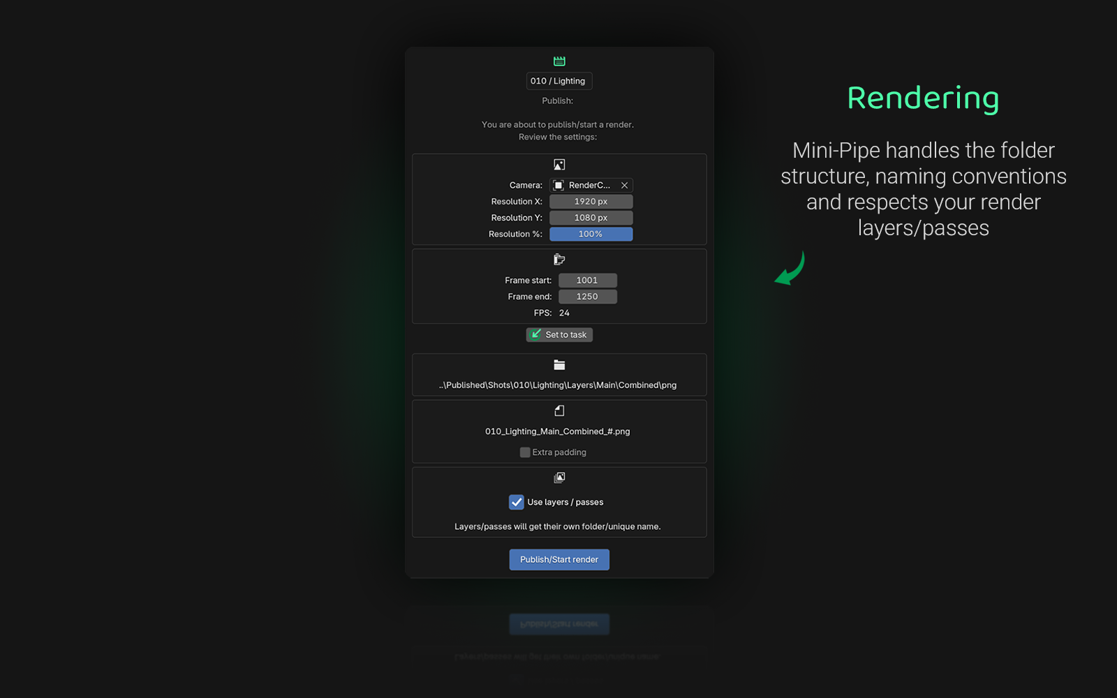 Publish render screenshot