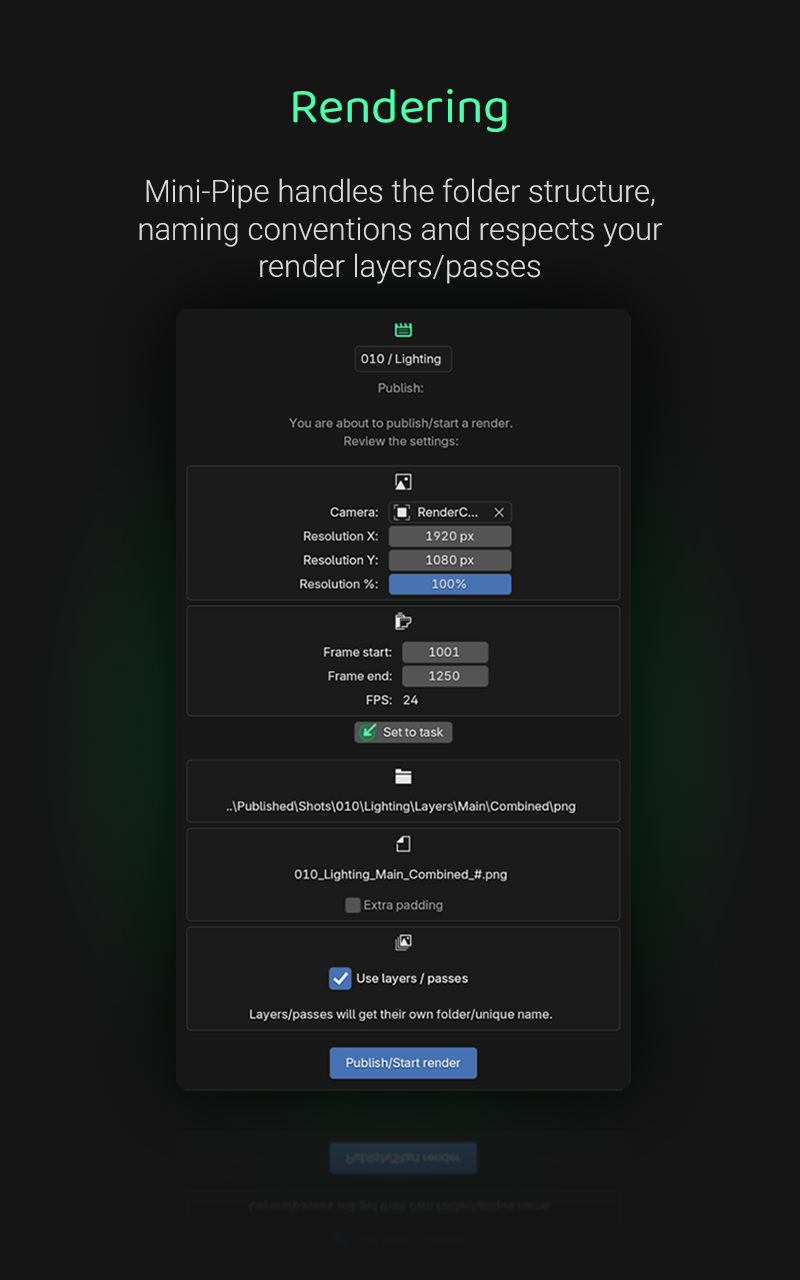 Publish render screenshot